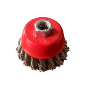 SZCZOTKA CZOŁOWA Z GWINTEM M14, SPLOT STALOWY