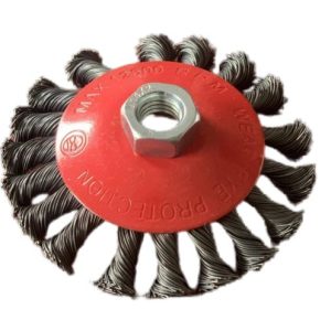 SZCZOTKA TARCZOWA Z GWINTEM M14, SPLOT STALOWY