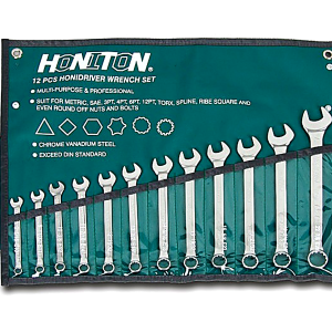 Zestaw kluczy płasko-oczkowych HONITON